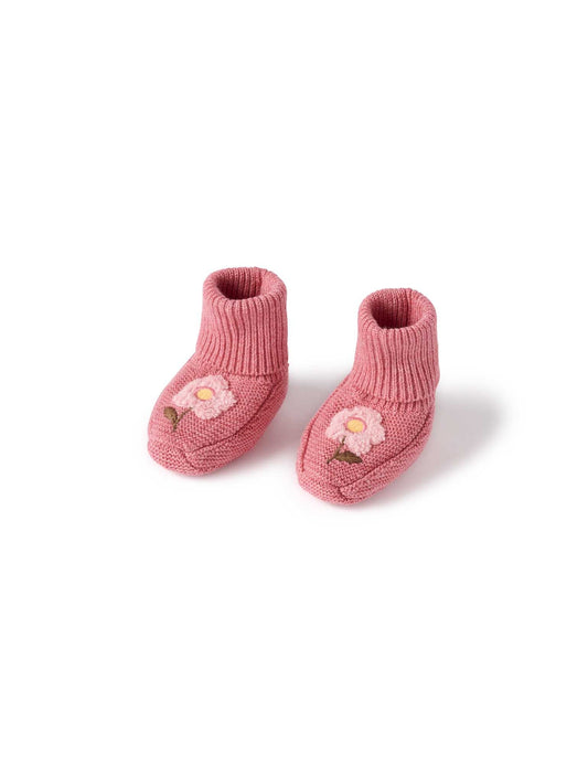 Flower Knitted Booties (Magical Forest)