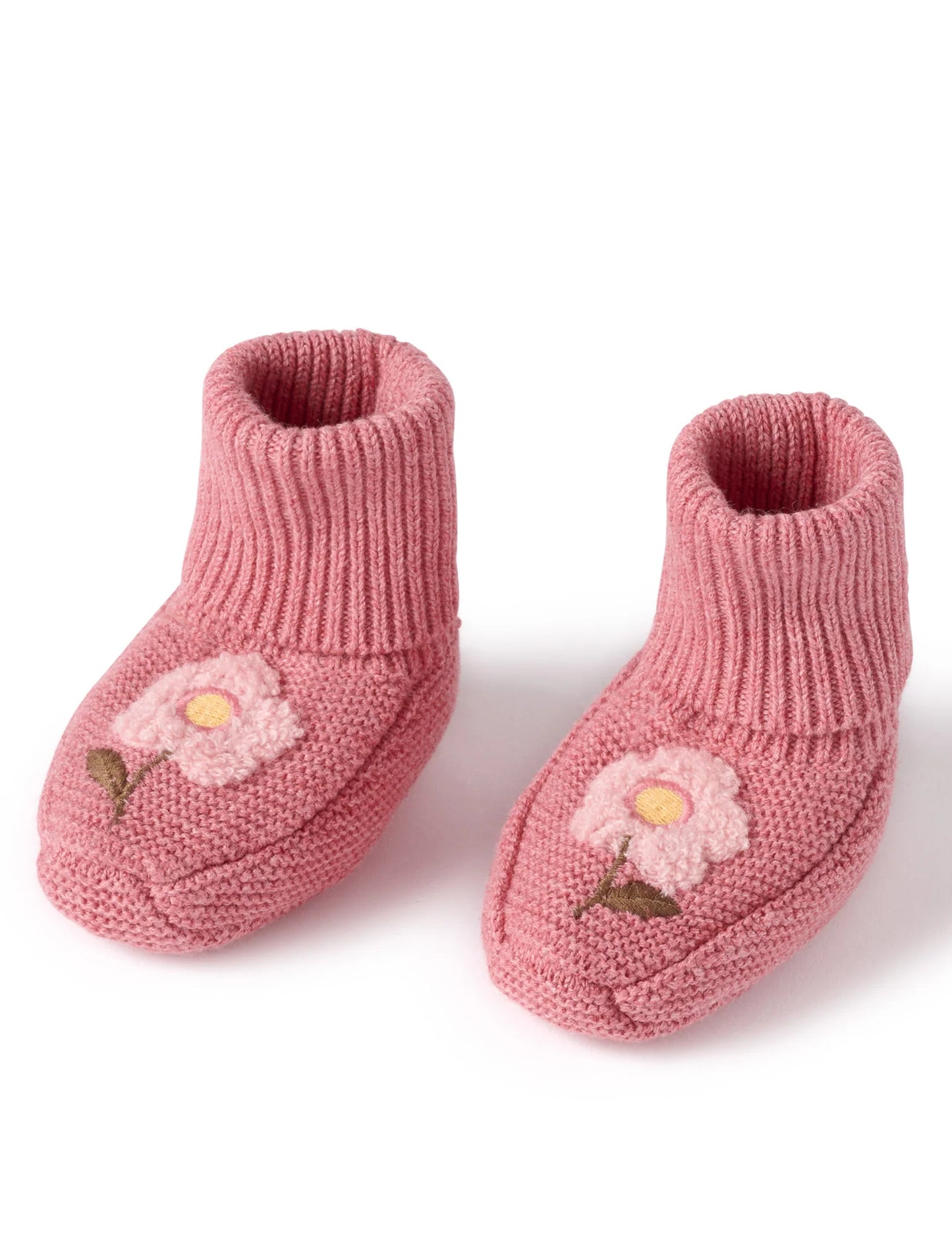 Flower Knitted Booties (Magical Forest)