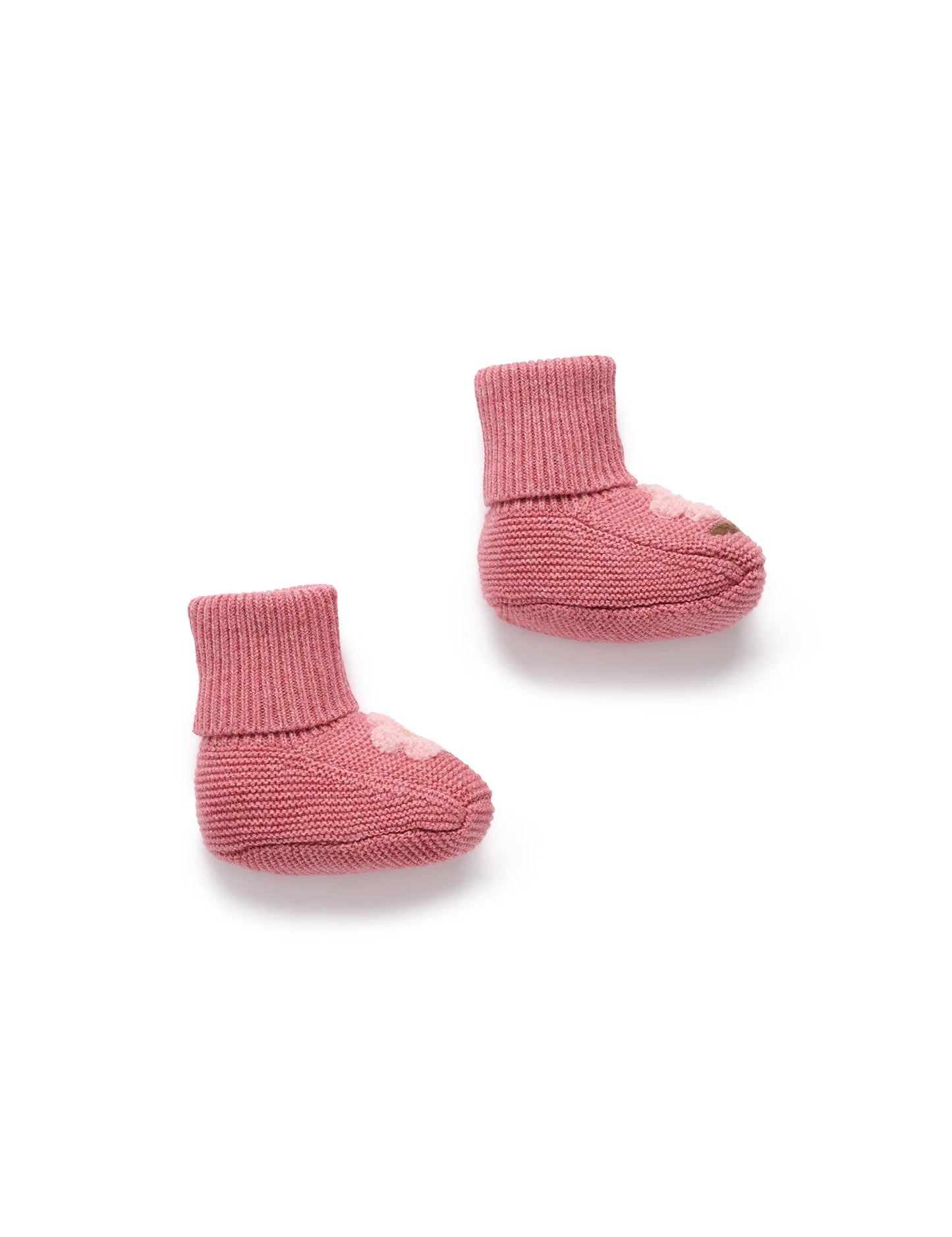 Flower Knitted Booties (Magical Forest)