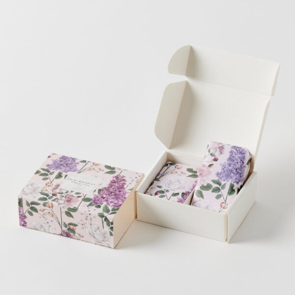Lilac Bouquet Scented Soap - Set of 2 (French Linen Scent)