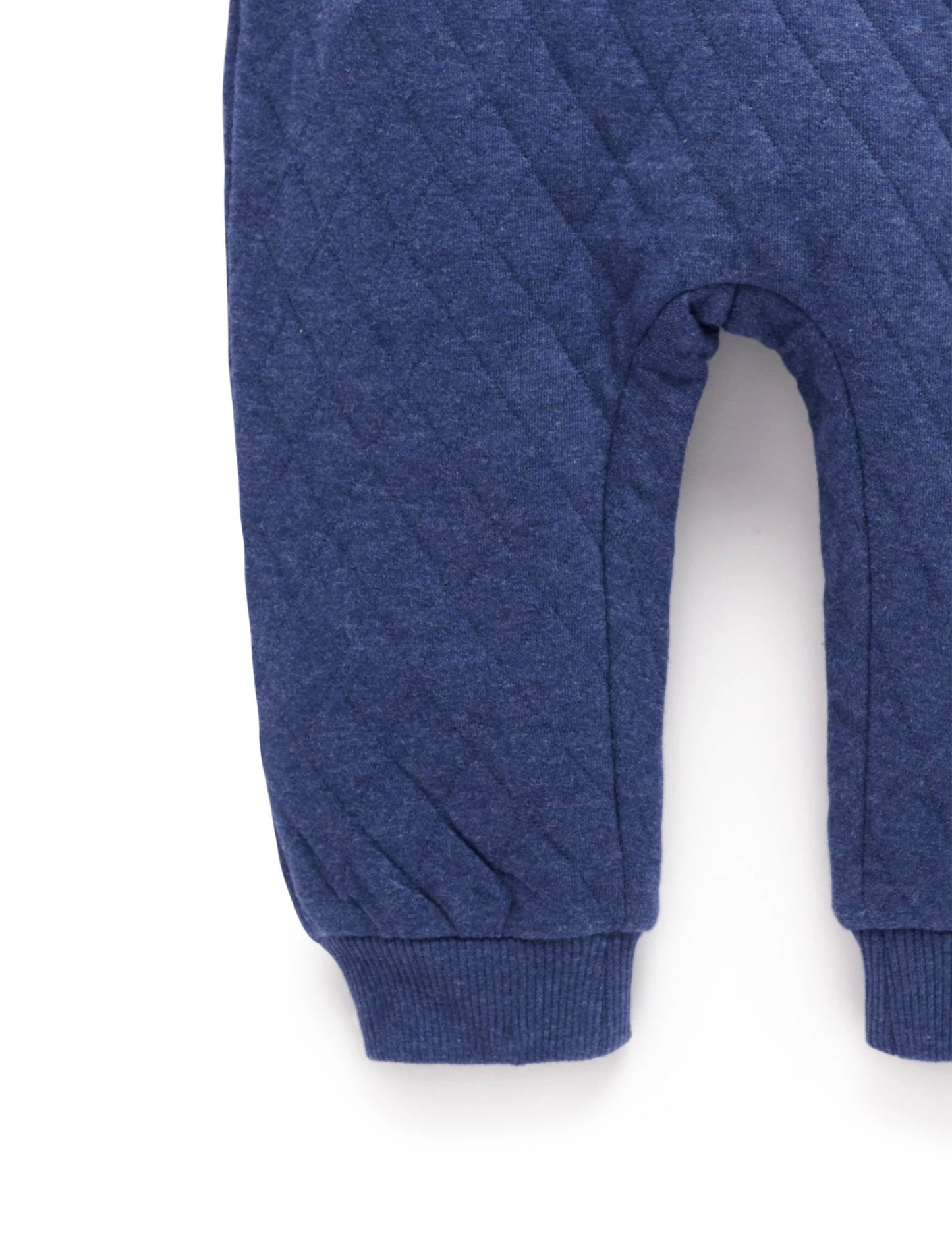Navy Quilted Track Pants