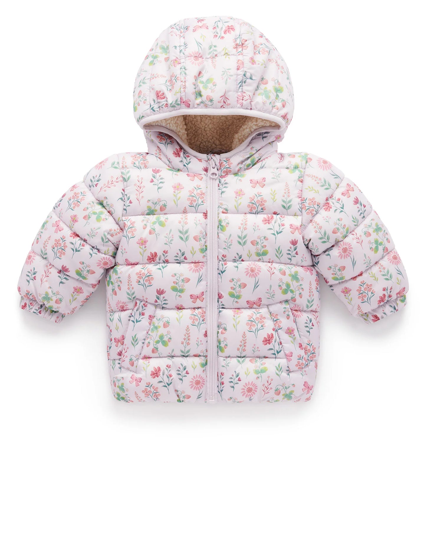 Strawberry Patch Puffer Jacket