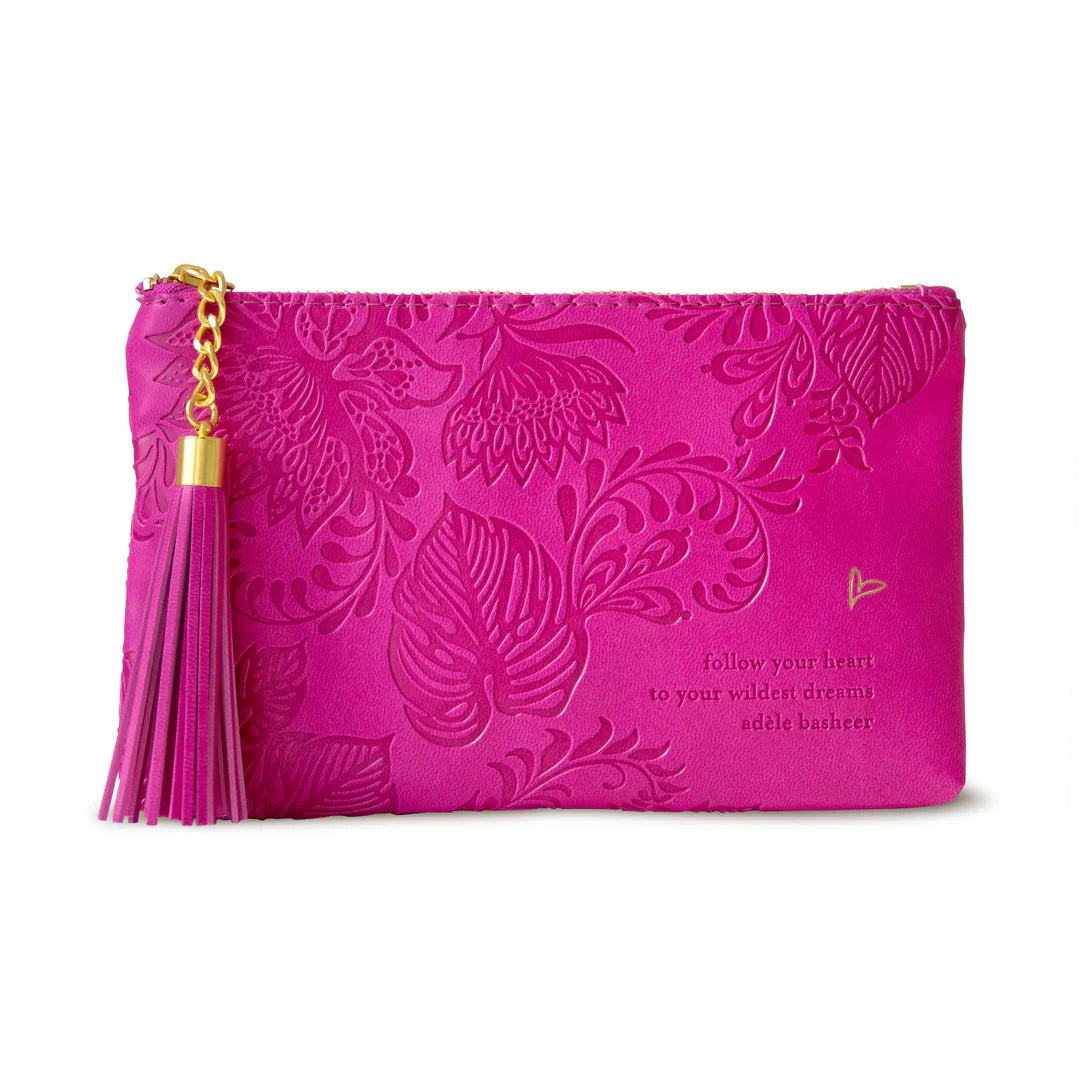 Faux Leather Coin Purse - Positively Pink