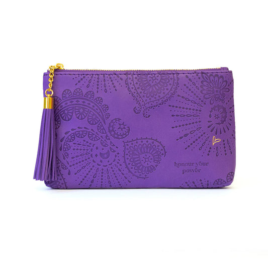 Faux Leather  Coin Purse - Violet