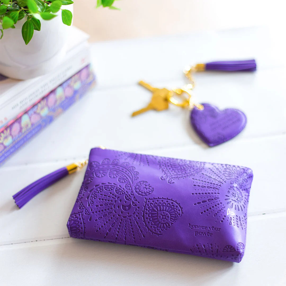 Faux Leather  Coin Purse - Violet