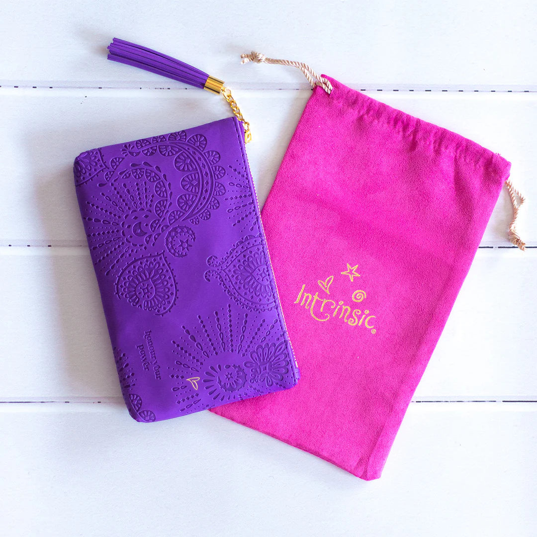 Faux Leather  Coin Purse - Violet