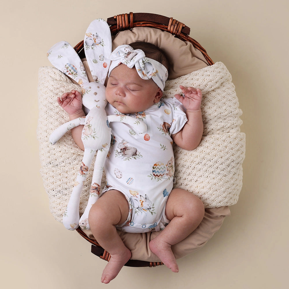 Flopsy Bunnies Short Sleeve Organic Bodysuit with Frill