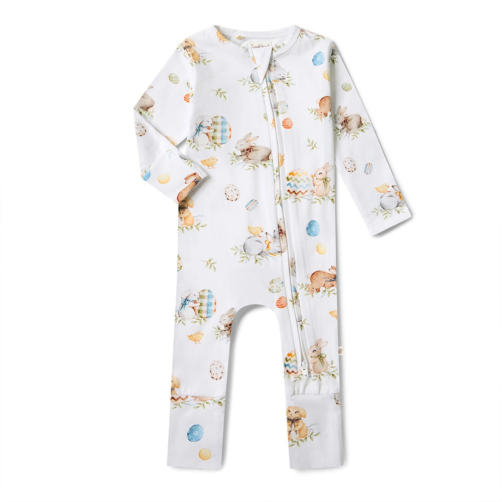Flopsy Bunnies Organic Snugglesuit Zip Convertible Romper