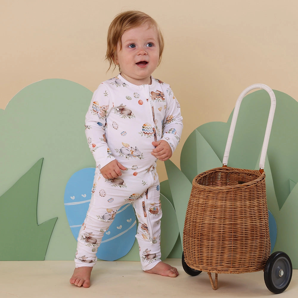 Flopsy Bunnies Organic Snugglesuit Zip Convertible Romper