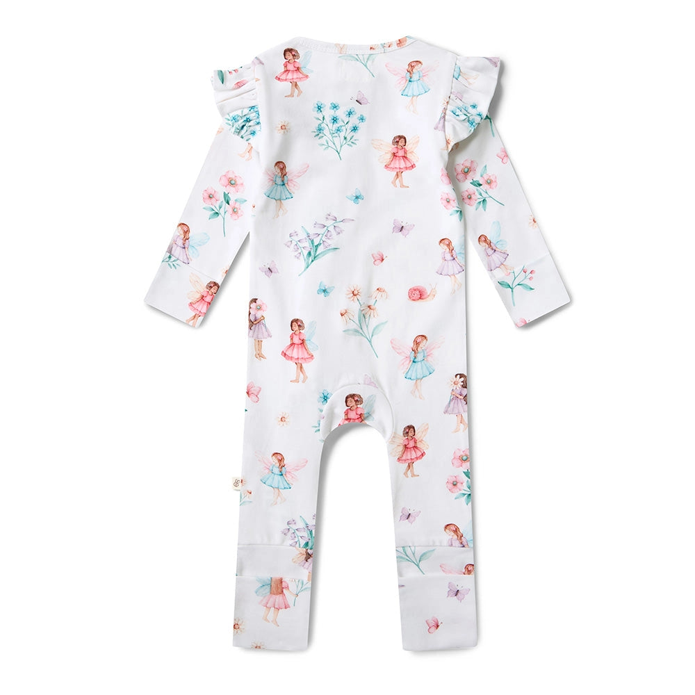 Fairy Garden Organic Snugglesuit Zip Convertible Romper