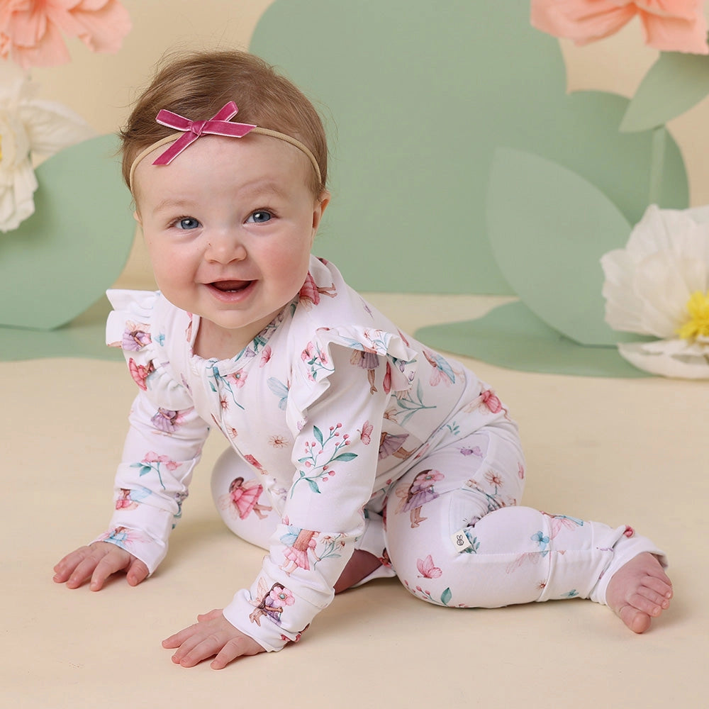 Fairy Garden Organic Snugglesuit Zip Convertible Romper