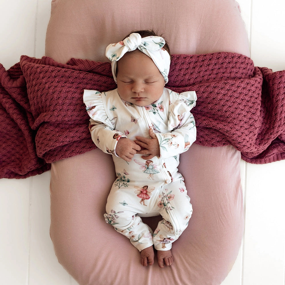 Fairy Garden Organic Snugglesuit Zip Convertible Romper