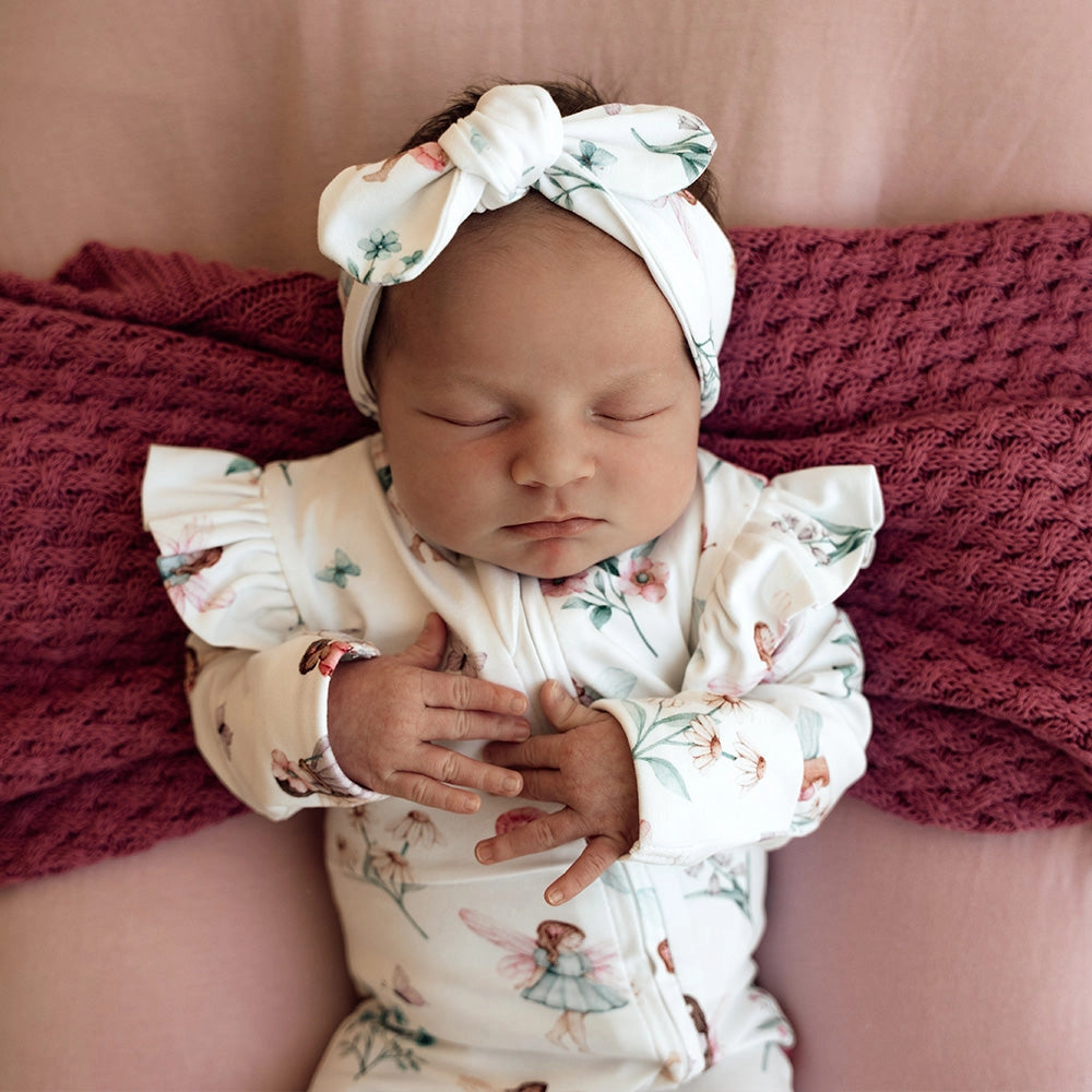 Fairy Garden Organic Snugglesuit Zip Convertible Romper