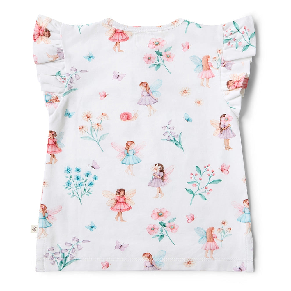 Fairy Garden Organic Short Sleeve Top with Frill