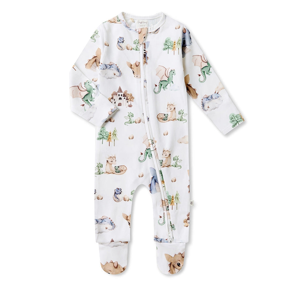 Dragon Organic Snuggle Zip Footie