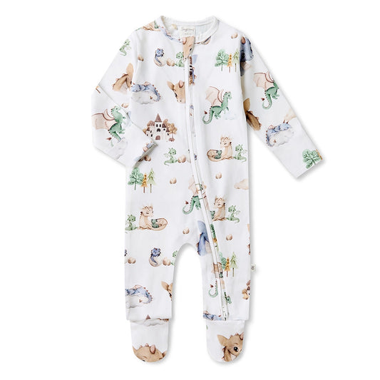 Dragon Organic Snuggle Zip Footie