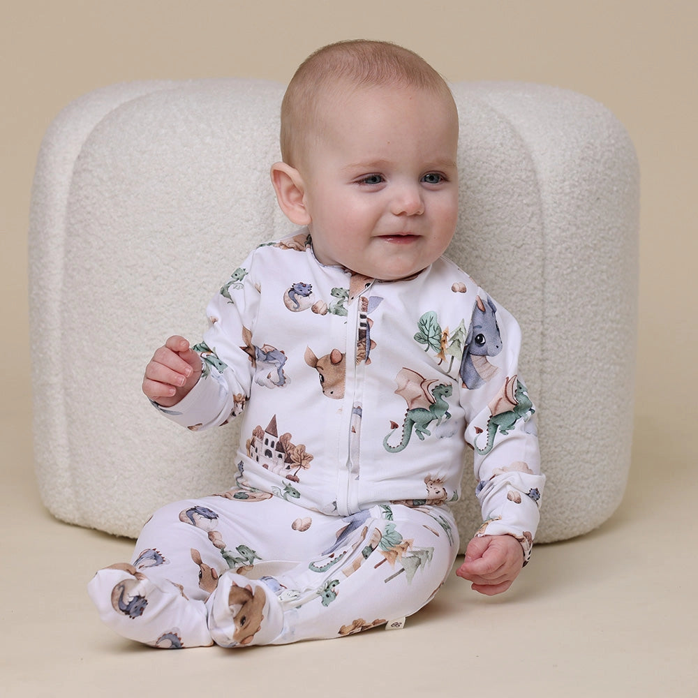 Dragon Organic Snuggle Zip Footie
