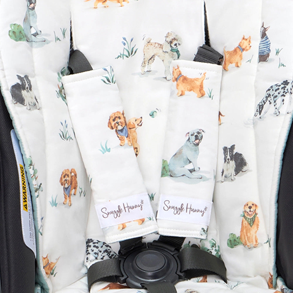 Dog Park Reversible Universal Pram Strap Covers