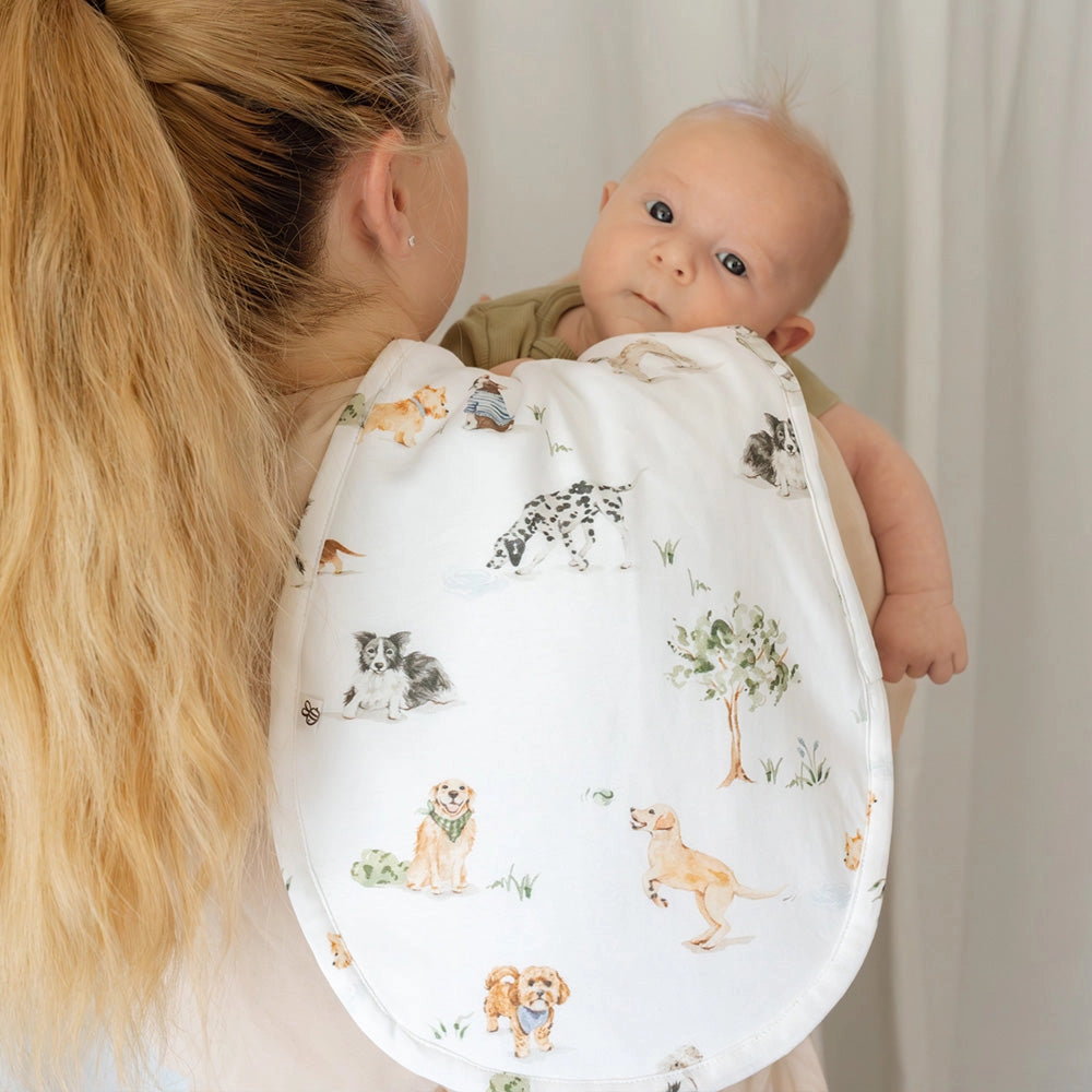 Dog Park Organic Cotton Burp Cloth