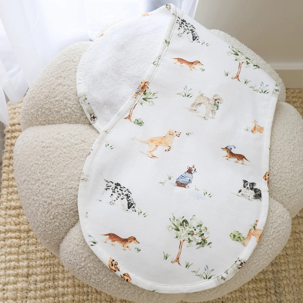 Dog Park Organic Cotton Burp Cloth