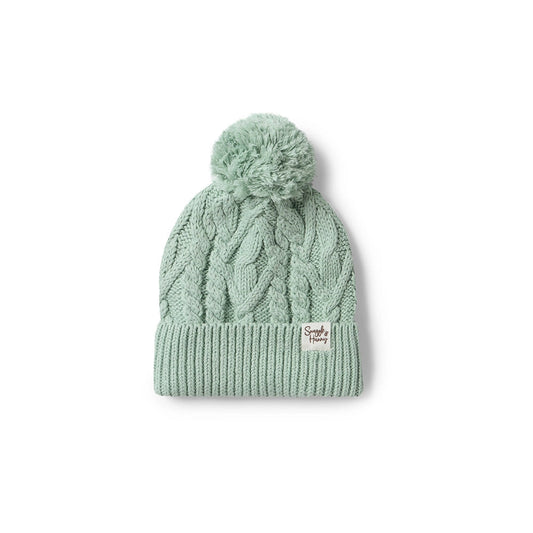 Sage Organic Baby Knit Beanie