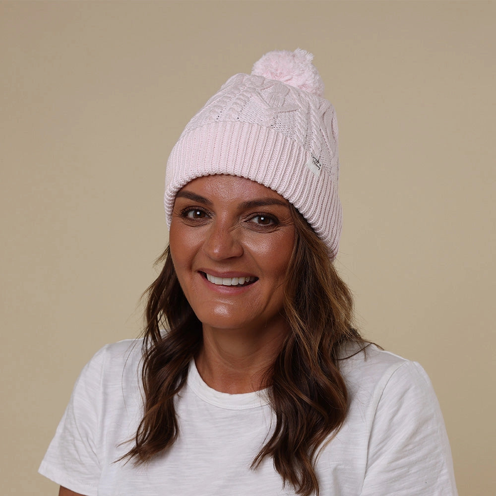 Blush Pink Organic Adult Knit Beanie