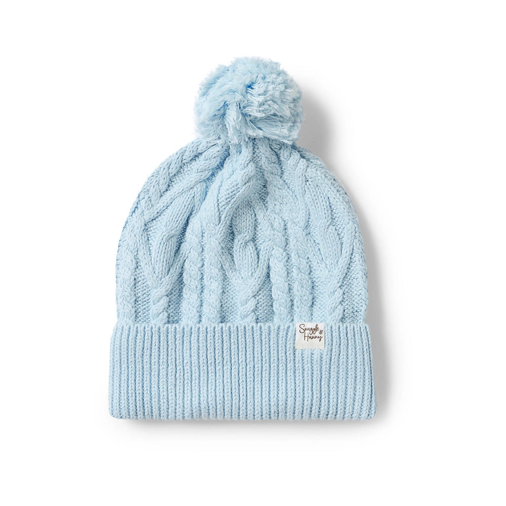 Baby Blue Organic Adult Knit Beanie