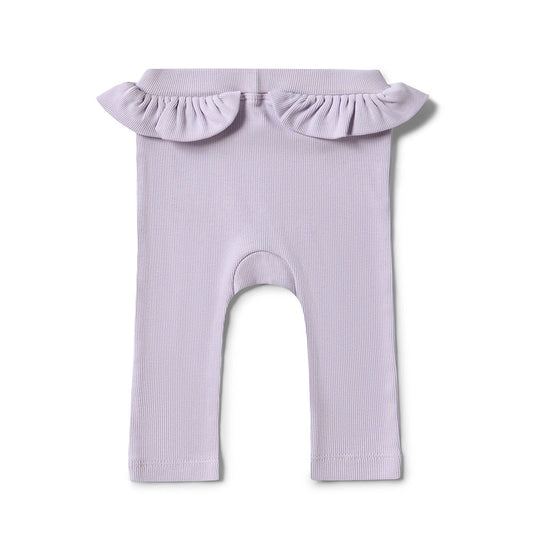Lavender Organic Pants with Frill