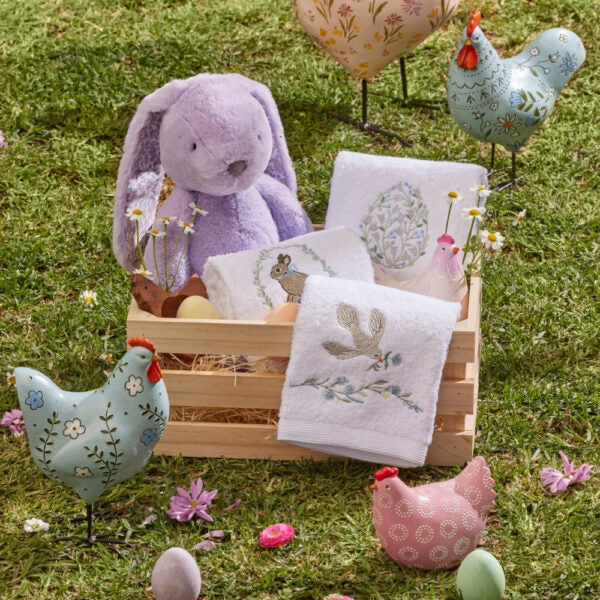 Floral Lilac Pink Bunny