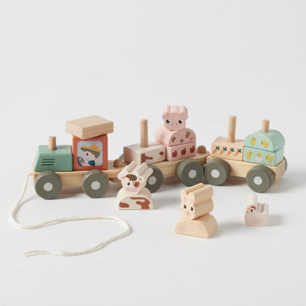 Farm Animal Stacking Train