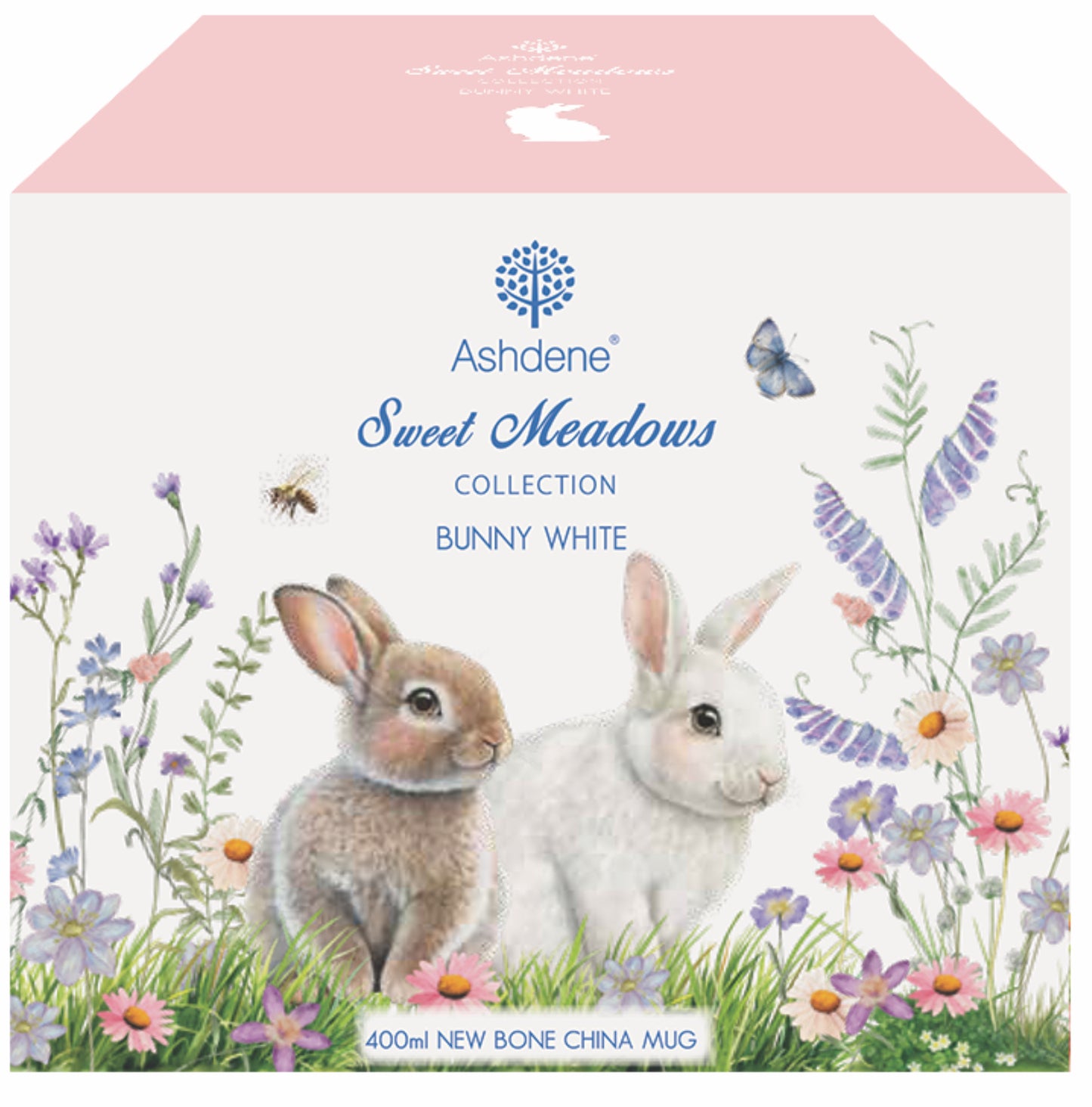 Sweet Meadows - White Bunny Mug