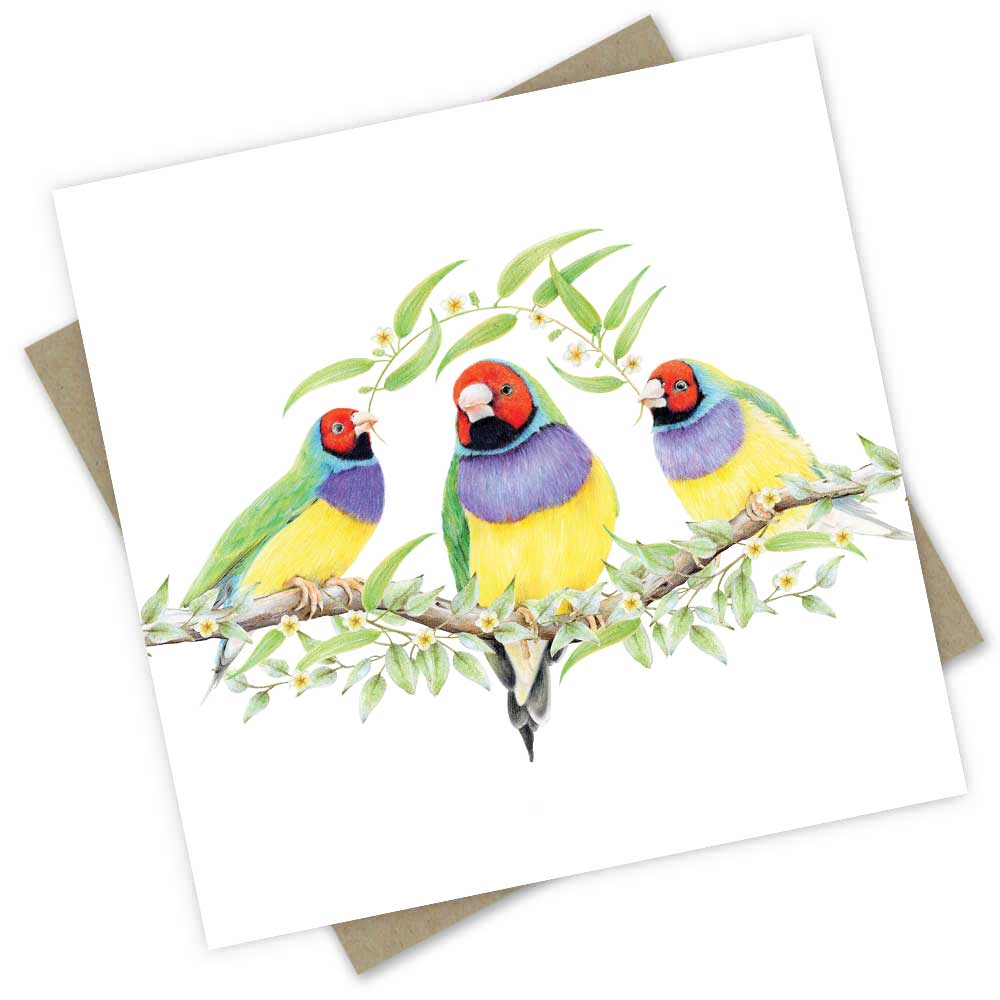 Card - Australian Collection: Golden Finches