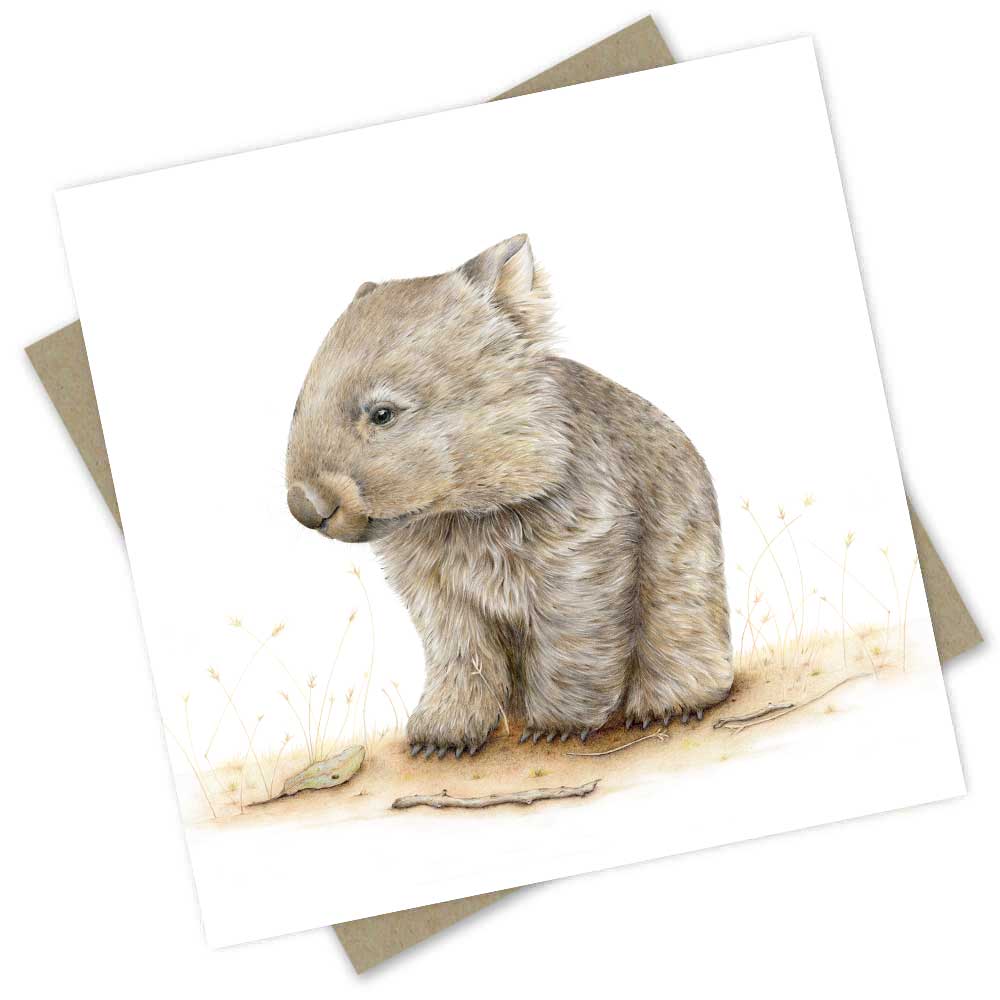 Card - Australian Collection: “Rhonda” Bare-Nosed Wombat