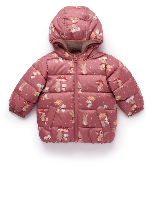 Woodland Rainy Days Showerproof Puffer Jacket