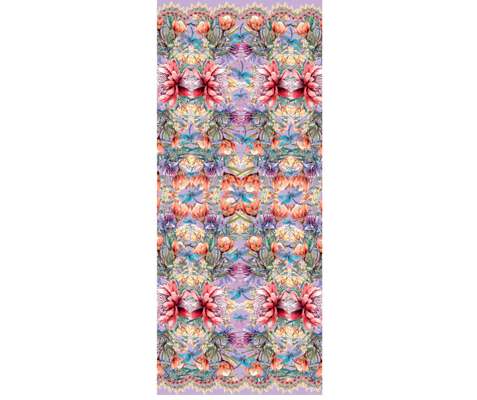 Satin Reversible Artistry Scarf Wrap - Vintage Kookaburras