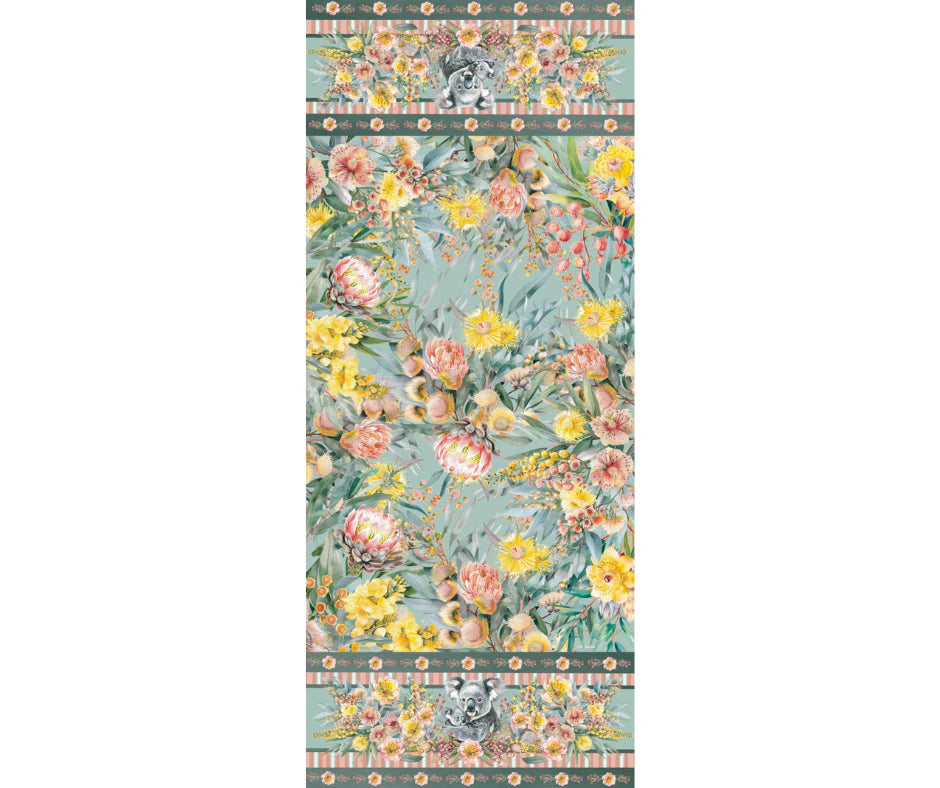 Satin Reversible Artistry Scarf Wrap - Koala Cuddles