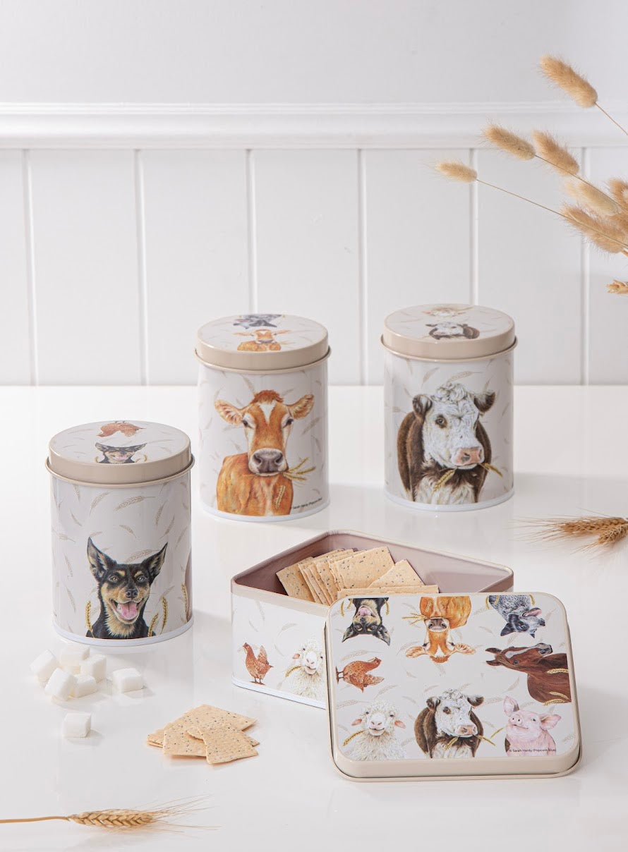 Farmyard Faces - Biscuit Tin
