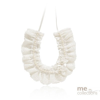 Wedding Charm - Pearl & Lace Horseshoe (Ivory)