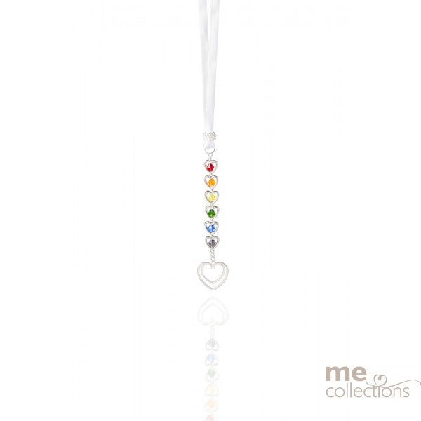 Wedding Charm - Love Heart Chain with Assorted Coloured Hearts