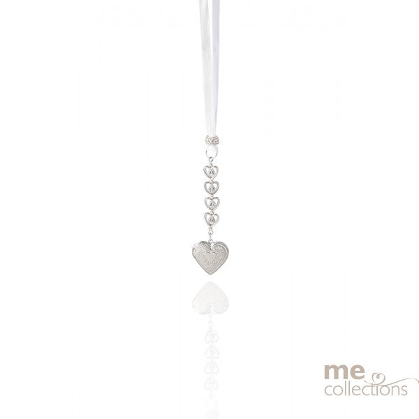 Wedding Charm - Heart Locket with Chain of Hearts