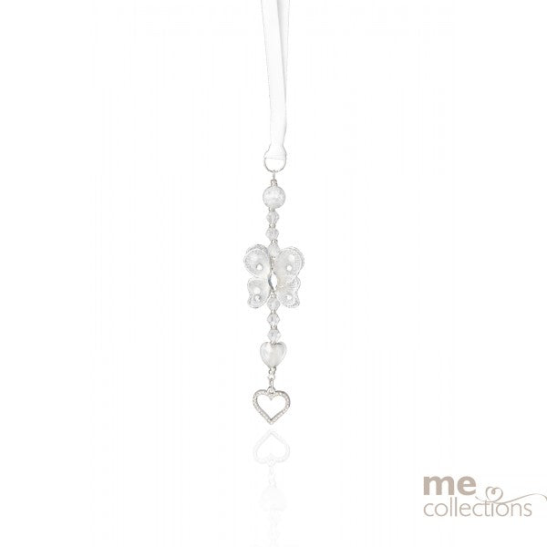 Wedding Charm - Double Butterfly with Beads