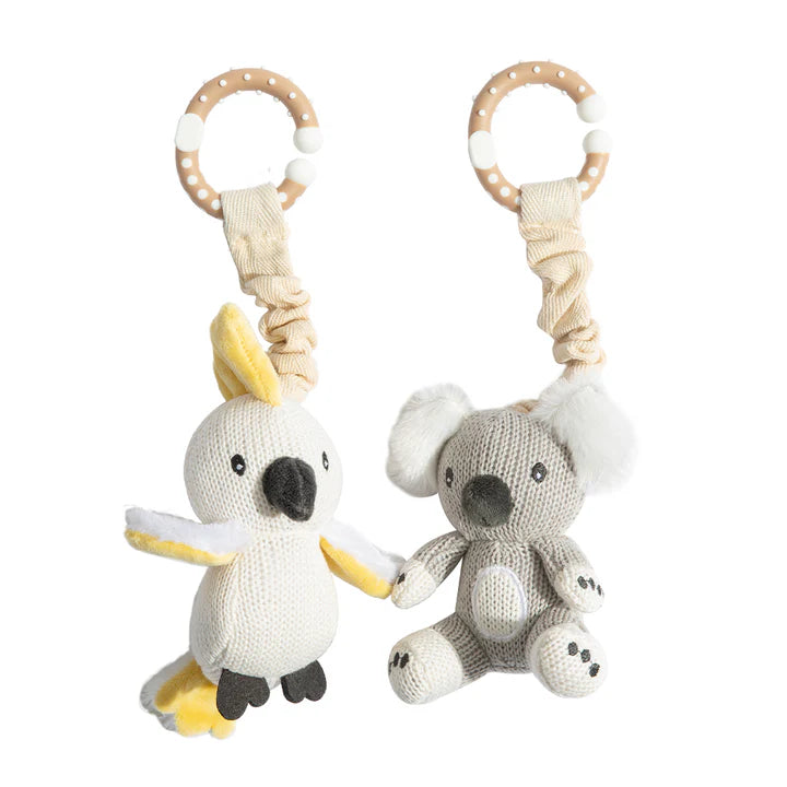 Stroller Toys 2PK - Koala & Cockatoo