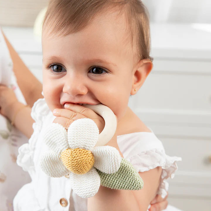 Whimsical Wonderland - Daisy Teething Ring Rattle
