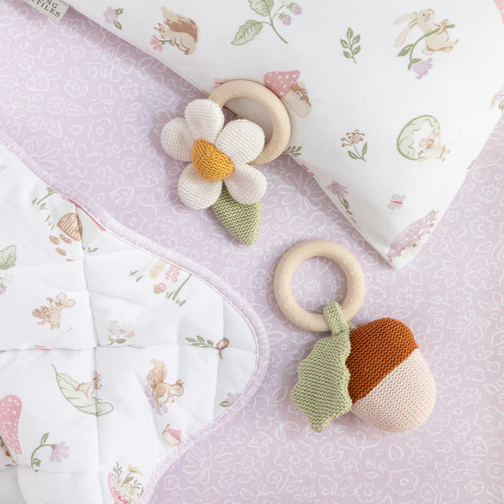 Whimsical Wonderland - Daisy Teething Ring Rattle
