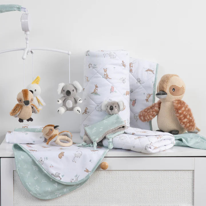 Australiana - Reversible Quilted Cot Comforter