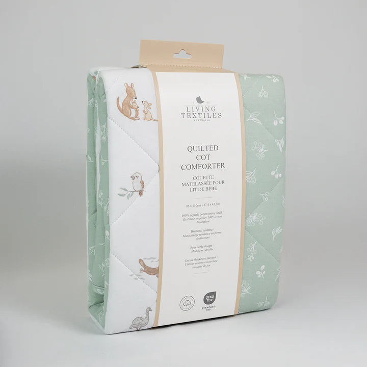 Australiana - Reversible Quilted Cot Comforter