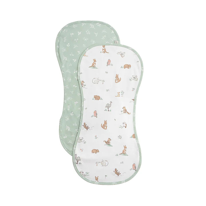Australiana - Organic Burp Cloths 2PK