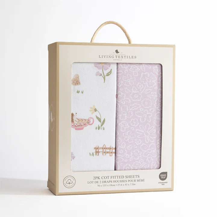 Whimsical Wonderland - Organic Cot Fitted Sheet 2PK