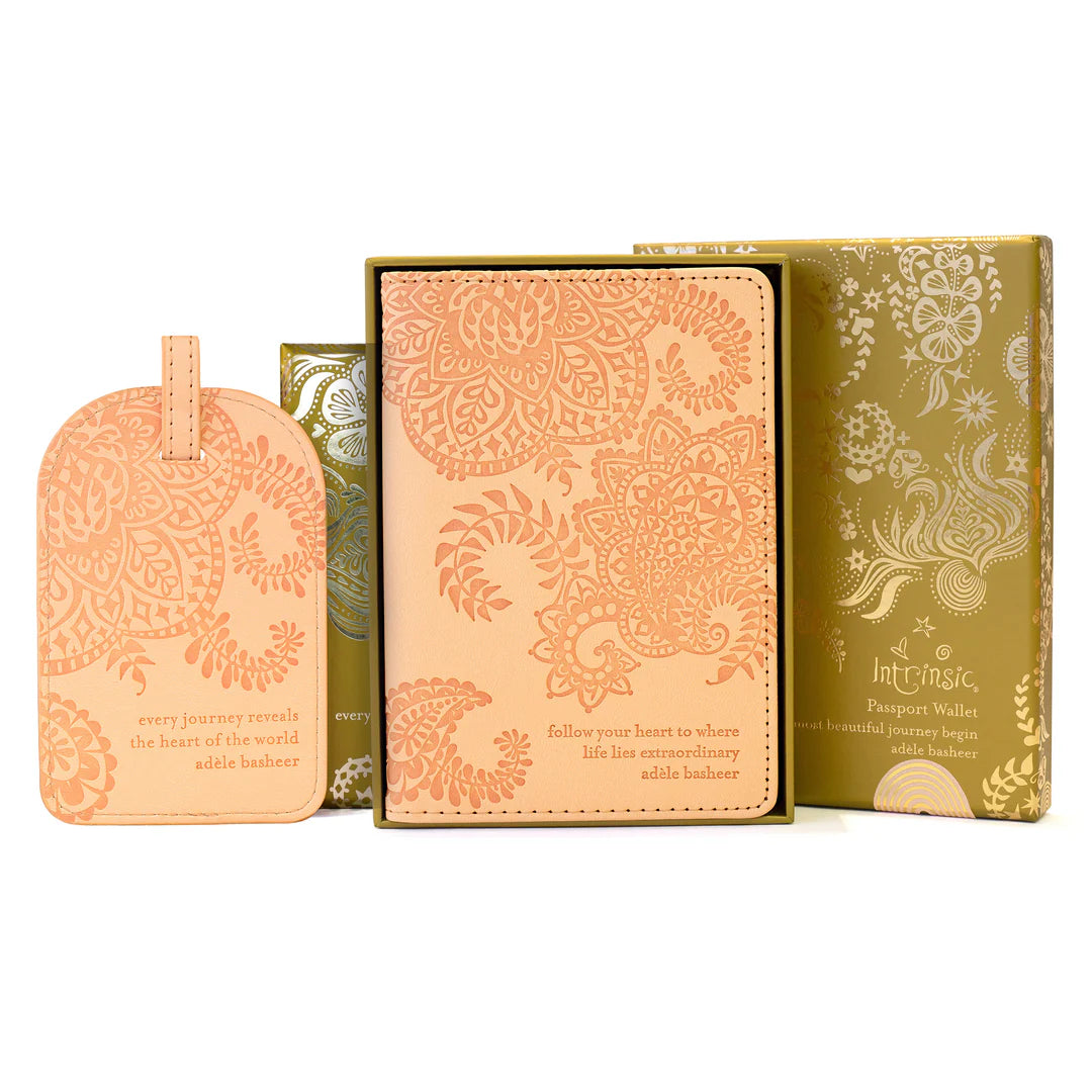 Faux Leather Luggage Tag - Citrine Dream
