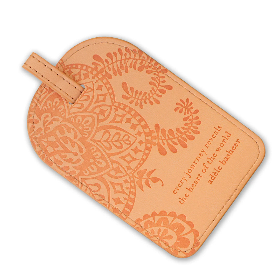 Faux Leather Luggage Tag - Citrine Dream